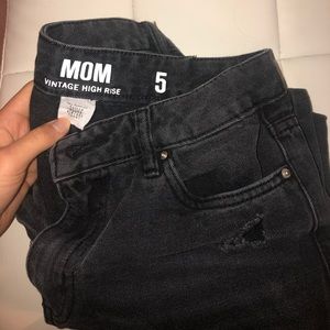 Vintage black high rise mom jeans